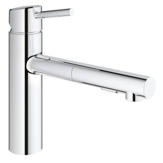 GROHE Concetto 30273001 Einhand-Spültischbatterie, herausziehbar, mittelhoher Auslauf, DN 15, Chrom