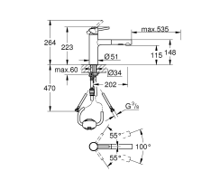 GROHE Concetto 30273DC1 Einhand-Spültischbatterie,...