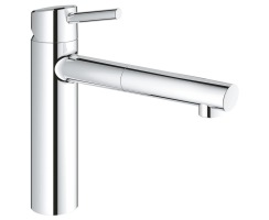 GROHE Concetto 31129001 Einhand-Spültischbatterie, herausziehbar, mittelhoher Auslauf, DN 15, Chrom