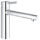 GROHE Concetto 31129001 Einhand-Spültischbatterie, herausziehbar, mittelhoher Auslauf, DN 15, Chrom