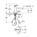GROHE Concetto 31129001 Einhand-Spültischbatterie, herausziehbar, mittelhoher Auslauf, DN 15, Chrom