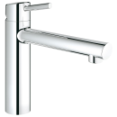 GROHE Concetto 31210001 Vor-Fenster-Montage, Einhand-Spültischbatterie, mittelhoher Auslauf, DN 15 Chrom