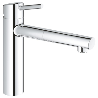 GROHE Eurosmart 31214001 Niederdruck, Einhand-Spültischbatterie, mittelhoher Auslauf, DN 15, Chrom