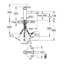 GROHE Eurosmart 31214001 Niederdruck, Einhand-Spültischbatterie, mittelhoher Auslauf, DN 15, Chrom