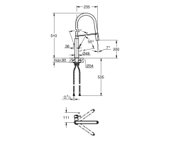 GROHE Concetto 31491000 Einhand-Spültischbatterie, Profi-Brause DN 15, Chrom