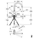 GROHE Concetto 31132001 Niederdruck, Einhand-Spültischbatterie, hoher Auslauf, DN 15 Chrom