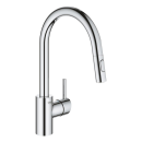GROHE Concetto 31483002 Einhand-Spültischbatterie, herausziehbar, hoher Auslauf, 1/2", Chrom
