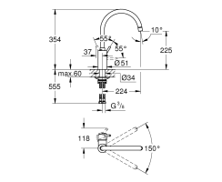 GROHE Concetto 32661003 Einhand-Spültischbatterie,...