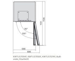 Miele Unterbau-Weintemperierschrank KWTUS 7055 F  82-88 cm Nischenhöhe