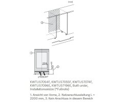 Miele Unterbau-Weintemperierschrank KWTUS 7055 F  82-88 cm Nischenhöhe