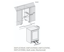 Miele Unterbau-Weintemperierschrank KWTUS 7096 E  82-88 cm Nischenhöhe