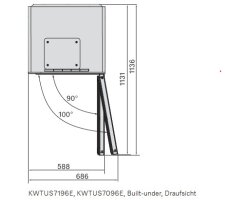 Miele Unterbau-Weintemperierschrank KWTUS 7096 E  82-88 cm Nischenhöhe