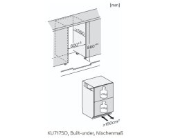 Miele Unterbau-Kühlschrank KU 7175 D - Nischenhöhe 860-920 mm