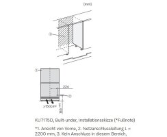 Miele Unterbau-Kühlschrank KU 7175 D - Nischenhöhe 860-920 mm