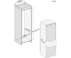 Miele Einbau-Kühlschrank K 7778 B - Nische 178 cm