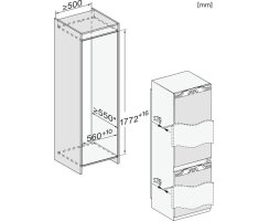 Miele Einbau-Kühl-Gefrierkombi KFN 7734 B - Nische 178 cm