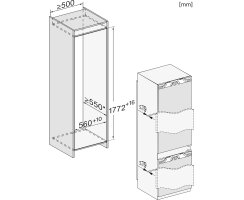 Miele Einbau-Kühl-Gefrierkombi KFN 7774 B - Nische 178 cm
