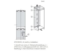 Miele Einbau-Kühl-Gefrierkombi KFN 7844 C - Nische 194 cm