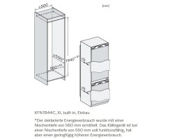 Miele Einbau-Kühl-Gefrierkombi KFN 7844 C - Nische 194 cm