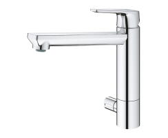 GROHE BauEdge 31696000 Einhand-Spültischbatterie, mittelhoher Auslauf, 1/2" Chrom