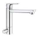 GROHE BauEdge 31696000 Einhand-Spültischbatterie, mittelhoher Auslauf, 1/2" Chrom