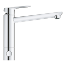 GROHE BauEdge 31696000 Einhand-Spültischbatterie, mittelhoher Auslauf, 1/2" Chrom
