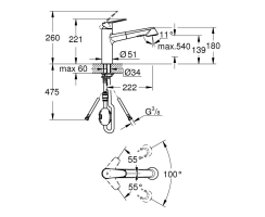 GROHE Eurodisc Cosmopolitan 32257002...