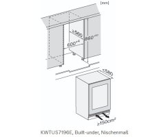 Miele Weintemperierschrank KWTUS 7196 E  86-92 cm Nischenhöhe sofort lieferbar