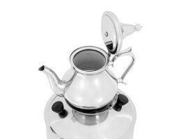 Bartscher Samowar 3L, mit Teekanne 1L, Edelstahl, 191007 *Verpackung beschädigt*