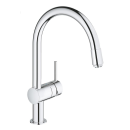 GROHE Minta 32511000 Niederdruck, Einhand-Spültischbatterie, herausziehbar, hoher Auslauf, DN 15 Chrom