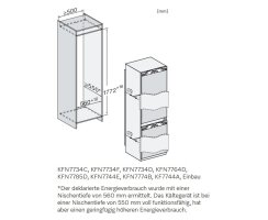 Miele Einbau-Kühl-Gefrierkombi KFN 7774 A - Nische 178 cm