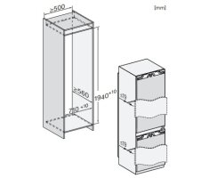 Miele Einbau-Kühl-Gefrierkombi XXL KFN 8494 C - Nische 194 x 72 cm
