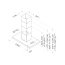 Novy Inselhaube Flat&acute;line 120cm 7660 Edelstahl inkl. 5-Jahre Garantie