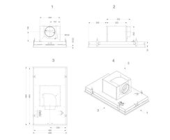 Novy Deckenhaube Pureline 90 cm wei&szlig; mit LED und Cubic Motor 6831 inkl. 5-Jahre Garantie