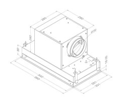 Novy L&uuml;fterbaustein Mini-Pureline 60cm wei&szlig; mit LED Beleuchtung und Cubic Motor 811 inkl. 5-Jahre Garantie