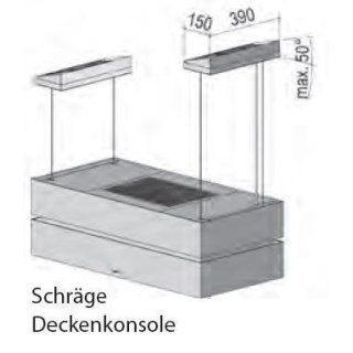 Schräge Deckenkonsole bis 50° (2-teilig) 1050089