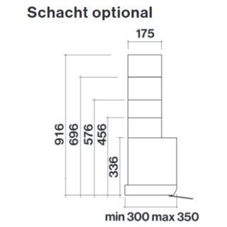 Schacht Teleskop-Höhe 270 mm + 320 mm (bis Korpushöhe 920 mm) 101792