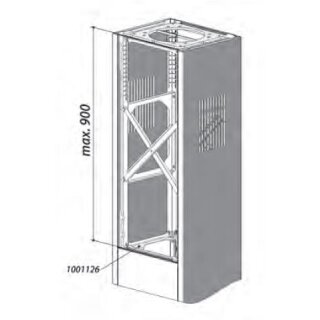 Deckenkonsole ohne Verkleidung bis 900mm lang (1001126)