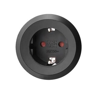 Steckdose 230 V schwarz 1090086