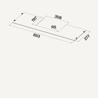Glasboden für Einbauhauben 90 cm 101142